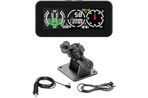 DC10-30V GPS Inclinometro Digital Coche - MOTOCOCHE Clinometro Vehículos Multifunción Velocímetro Digital con Visualización de Coordenadas para Vehículos Todoterreno