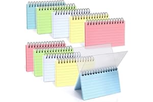 KAHEIGN Spiralne karty indeksowe, 500 stron, 7 x 12 cm, 5 kolorów, odrywane, wodoodporna osłona, do nauki, notatek, przepisów, przygotowywania testów