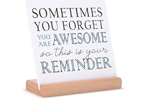 Niyewsor Gifts for Women Men - You Are Awesome Inspirational Gifts for Employees Coworker Friends, Friendship Gifts for Valentines, Thank You Gift, Motivational Gift Plaque with Wooden Stand