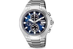 Citizen Mężczyźni Titanium Eco-Drive Zegarek, Srebrny/Granatowy, 43 mm