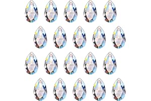 RMIVEGLIA 20 cristalli a forma di diamante da appendere – Acchiappasole cristallo prisma, cristallo Suncatcher e sfera come acchiappasole per finestre, lampadari e decorazioni