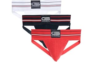 GOLBERG G GOLBERG Athletic Supporter - Naturally Contoured Waistband - 3 Packs of Multiple Colors