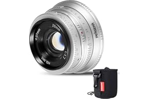 PERGEAR Lente de montaje manual APS-C Fuji FX de 25 mm F1.7 de gran apertura compatible con cámara Fujifilm X-T3 X-H1 X-Pro2 X-E3 X-T1 X-T2 X-T4 X-T5 X-T10 X-T20 X-T200 XS10 X-A2 X-E2 X-E1 X30 X7 0