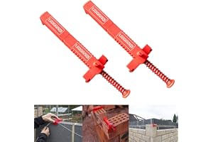 Tom tool LXQ Lot de 2 glissières de Ligne de Brique 15 à 18 cm Orange