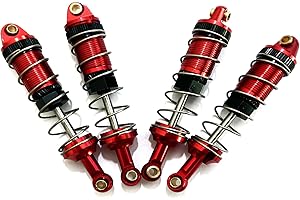 YIJIALINK Paquete de 4 amortiguadores de metal para coche RC compatibles con MJX Hyper Go 16207 16208 16209 16210 H16BM H16GT H16DR escala 1/16 pieza de actualización de coche RC