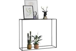 ‎[EN.CASA] [en.casa] Konsolentisch Malvarrosa Beistelltisch 92x115x32 cm Wohnzimmertisch Industrie-Design Metall Schwarz