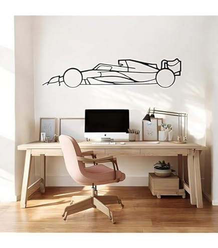 Décoration Murale Formule 1 En Métal - Sculpture Moderne Pour Garage, Bureau, Chambre - Cadeau Fan De Course