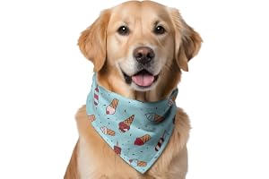 W Brings Popsicle Dog Bandana/Dog Scarf This Beautiful Gorgeous Design Dog Bandana Scarf is Perfect Styling Accessory for Dogs Large, Medium & Small. One Size Fits All.