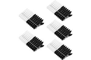 Collazoey 60 Piezas Pinzas para Ropa Antideslizantes,Negras/Blancas Pinzas de plastico, Fuerte Pinzas de Ropa,No Deja Marcas,para Tendedero o Tendedero, Toalla, Ropa, Calcetines