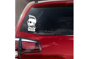 KDOSUBLIM Sticker blanc autocollant"Bébé à bord!" Punk