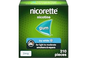 Nicorette Icy White 2mg Gum (210 Pieces), Discreet Stop Smoking and Stop Vaping Aid to Help you Quit For Good, Tackle Cravings and Withdrawal Symptoms, Nicotine Gum (Quit Smoking or Vaping)
