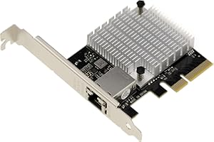 Kalea-INFORMATIQUE Tarjeta controladora de Red PCIe 10 Gigabit ethernet 1 Puerto RJ45 10G con chipset AQUANTIA AQC107S-T1. Perfil bajo y Alto