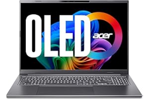 ‎ACER acer Aspire 16 AI (A16-52M-52PX) KI Laptop, Copilot+ PC, 16" WUXGA+ OLED 120Hz Display, Intel Core Ultra 5 226V, 16 GB RAM, 1 TB SSD, Intel Arc Grafik 130V, Windows 11, QWERTZ Tastatur, grau