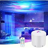 MHAZDZE Projecteur Ciel Etoile, Projecteur Galaxie avec télécommande, Projection de Veilleuse à vitesse et Luminosité réglabl