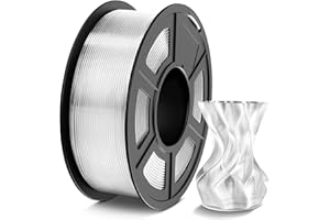 ‎TECBEARS TECBEARS Filament PETG 1,75 mm, przezroczysty, duża wytrzymałość, filament do drukarki 1kg PETG, szpula 1 kg, dokładność wymiarowa +/- 0,02 mm, pasuje do większości drukarek 3D FDM