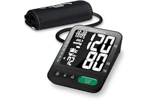 medisana BU 582 sfigmomanometro da braccio superiore, misurazione precisa della pressione sanguigna e del polso con funzione di memoria, visualizzazione di un battito cardiaco irregolare