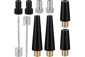 Hariendny 10 Pack Balloon Pump Adapter Pump Nozzle Football Valve Gym Ball Valve Inflation Nozzle Bike Tire Valve Adapter Inflator Needles for Basketball Volleyball Swim Ring Bicycle