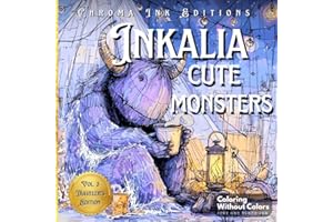Inkalia Cute Monsters - Bring These Monsters to Life with One Black Pen: Wildly Entertaining Stress Relief Coloring Book – Coloring Book for Teens and Adults (Inkalia Cozy Ink Tracing Edition)