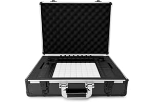 Analog Cases UNISON Case para los controladores Ableton Push 2 o similares (estuche de transporte, protección de esquina de aluminio, tapa acolchada con asa), Negro