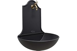 FONDERIA BONGIOVANNI | Fontanella da Giardino | Fontana a Muro | Modello Marbella | con Rubinetto | per casa Giardino | fontanella da Esterno| Fontana da Giardino Esterno | Brunito