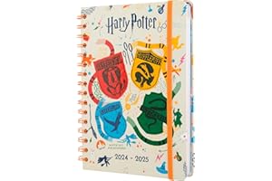 Grupo Erik Harry Potter Diary 2024-2025 | Back To School 12 Months A5 Academic Diary 2024-2025 Week To View | August 2024 - July 2025 | Mid Year Diary 2024-2025 With Stickers | Harry Potter Gifts
