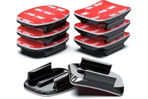 micros2u Adhesive Mount Kit Sticky pads for GoPro Hero 13 12 11 10 9 8 7 6 5 Black Silver Session Cameras Flat & Curved Helmet Mounting attachment Accessories for Go Pro Other Action Camera (8 Pack)