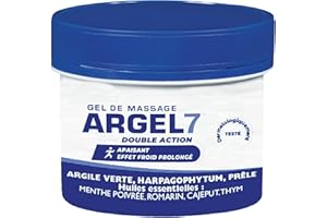 NATURAVIGNON LABORATOIRE Laboratoire NaturAvignon - Argel 7 | Gel de massage articulations & muscles | 7 actifs naturels | Effet froid immédiat | Soulage les gênes articulaires | Pot 120mL