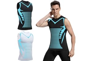 FANGCCC 2024 New Version Ionic Shaping Vest, 2 Stück Ionic Shaping Herren Komfortables und Atmungsaktives EIS-Seiden-Gewebe für Männer