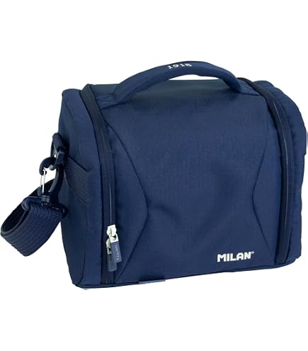 MILAN® Borsa Isotermica Shadow 5L – Porta Alimenti In Poliestere Nero Con Tracolla Regolabile
