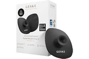 ‎GESKE GESKE | SmartAppGuided™ Facial Brush 4 in 1 | Gesichtsreinigungsbürste mit Griff | Weiche Bürste aus Silikon | professionelle Gesichtsreinigung | Gesichtsreinigungsgerät | Hautreinigung