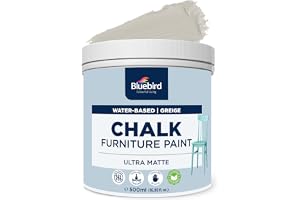 Bluebird Chalk Paint - 500 ML Greige - for Furniture, Home Décor, Cabinets, and More (Packaging May Vary)