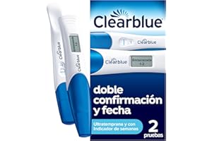 Clearblue Prueba de embarazo ultra temprana con doble verificación y fecha, resultados 6 días antes e indicación de semanas de embarazo , kit de 2