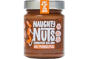 NAUGHTY NUTS Bio Mandelmus Cinnamon Roll | Mit Mandeln & Zimt | 100% Natürlich & Vegan | Ohne Palmöl & Zucker | Ideal Als Top