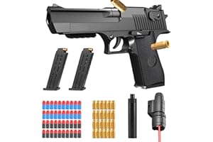 DAZZTIME Spielzeug Pistole,Schaumstoff-Blaster,Soft Foam Bullet Blaster Toy,Schaumstoff-Blaster Toy Gun,Soft Foam Bullet Toy,Blaster Toy Gun,Sicherheitstraining oder Spiel,für 14+
