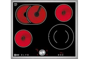 NEFF T16BT76N0 N70, Elektrokochfeld 60 cm, Made in Germany, TwistPad Bedienknof, Bräterzone für großes Bratgeschirr, Powerstufe für schnelles Kochen, Autarkes Kochfeld, Glaskeramik, Edelstahlrahmen