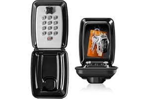 CDC DIGI Key Cabinet Safe Box Wall Mounted-Key Lock Box Outdoor Key Safe Lock Box Heavy Duty Waterproof Key Storage Box for Home Office Industries Vehicles