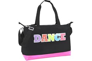 MADISON & DAKOTA Over the Shoulder Garment Dance Bags for Girls, Teen Dancers, Costumes, Boys | Holographic Glitter Dance Workout Bag for Kids, Competitions