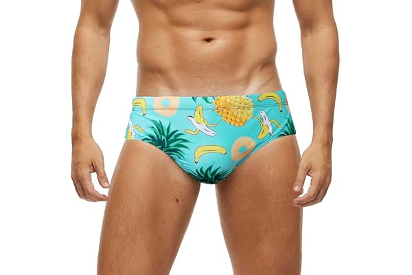 Arcweg Maillot de Bain Homme Slip Doublure avec Rembourré Souple Amovible Cordon de Serrage Réglable Confortable