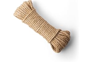 SNURO Sisalseil für Kratzbaum, Tiere & Deko (6mm, 20M) - 100% natürliches Sisal Seil aus Agavenpflanze - Robuste Sisalschnur für Katzen, Papagei & Sittiche - Zwei Größen erhältlich