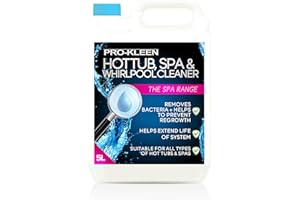 Pro-Kleen Whirlpool Bath and Hot Tub Internal Pipe System Flush Cleaner (5L) - Provides a Deep, Hygienic Clean to Remove Limescale, Soap, Oil, Grease & Unpleasant Smells, Blue