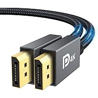 IVANKY Cable DisplayPort 4K, [Certificado VESA] 4K@60Hz, 2K@144Hz, 2K@165Hz, Nylon Trenzado, Cable Displayport 144Hz de Alta 