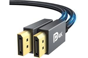 IVANKY Câble DisplayPort 144Hz 2m, [Certifié VESA] Supporte 4K@60Hz, 2K@144Hz, 2K@165Hz, avec FreeSync et G-Sync, pour ASUS, Dell, Acer, Carte Graphique GTX, Moniteur de jeu 144Hz