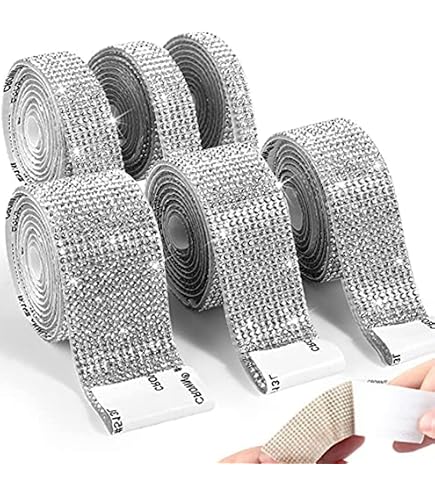 Wide Rhinestone Ribbon 3cm Wide Rhinestone Trim XINGYHENG Rhinestone Diamond Ribbon - 3cm Wide ...