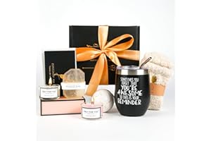 Comius Sharp Geschenke für Frauen, Edelstahl Weinbecher mit Duftkerze und Socken, Geburtstagsgeschenk für Freundin, Schwester, Mama, 30 40 50 Geburtstag Weihnachtsgeschenke Geschenkideen Geschenkset
