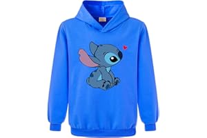 Xpialong Christmas Blue Cat Boys Girls Pullovers Hoodies Children's Casual Tops Jumper