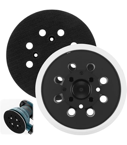 Plateau Ponceuse 125 Mm - Compatible Bosch PEX 300 AE/400 AE - 8 Trous Aspiration - Velcro Rapide