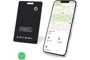 [Apple MFi Certified] LBPRT Airtag Card Rechargeable Wallet Tracker Thin 1.6mm 1 Pack, Smart Air Tag Work with Apple Find My (iOS Only, Android not Supported), Item Finder Locator for Luggage Suitcase
