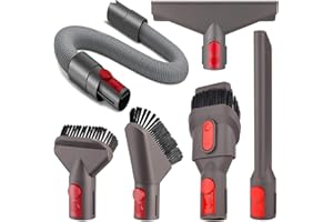 QWFHOME Juego 6 accesorios para cepillo Dyson con de manguera extensible boquilla para juntas para Dyson GEN5 G5 V15 V12 V11 V10 V8 V7 limpiar juntas esquinas,Pies cama animales y sofás de limpieza rápida
