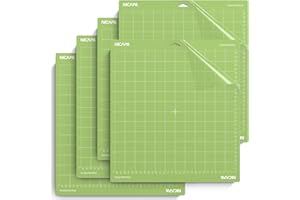 NICAPA StandardGrip Adhesive Cutting Mat for Cricut Explore 3 Air 2/One/Maker 3 Cutting Mats 12x12 Inch,5pack Sticky Green Non-Slip Flexible Gridded Vinyl Cut Mats Replacement Accessories