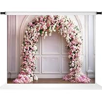Kate Flower Arch Wedding Backdrop Romantic Pink and White Flowers ...